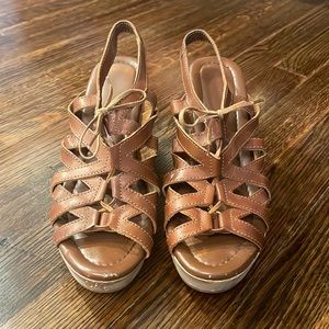 1937 Footwear Silverlake Leather Heeled Sandals